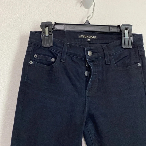 Actual Pain Dark Wash Skinny Jeans Size 28 - Picture 2 of 9